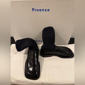 Proenza Schouler Black Loafers with Unique Design